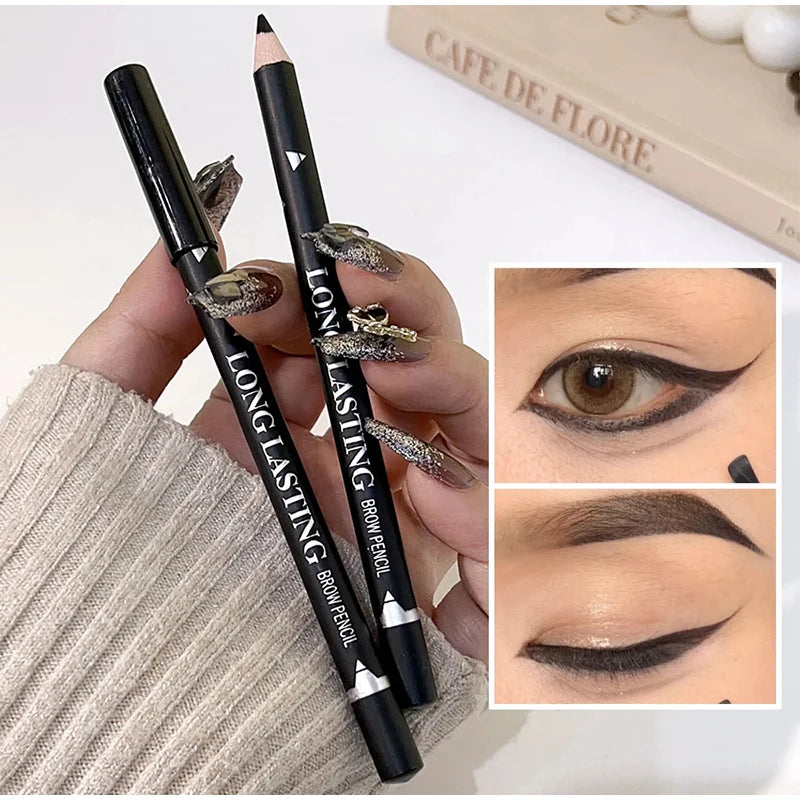 Eyeliner Eyebrow Pencil 2 In 1 Waterproof