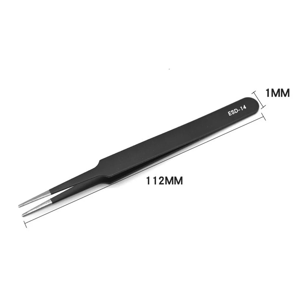 Stainless Steel Straight And Curved Eyelashes Tweezers Eyelash Extension