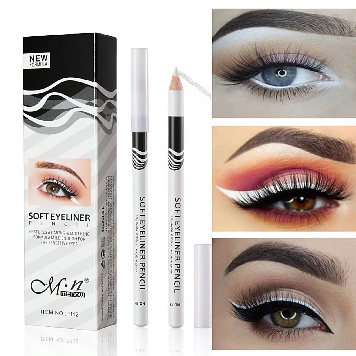 Eyeliner Eyebrow Pencil 2 In 1 Waterproof