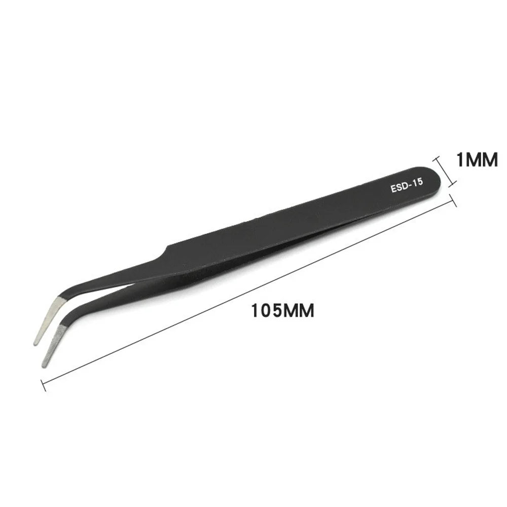 Stainless Steel Straight And Curved Eyelashes Tweezers Eyelash Extension